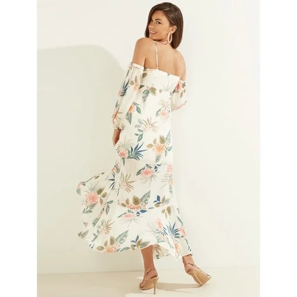 New GUESS Floral Print Dress SZ M - Picture 6 of 11